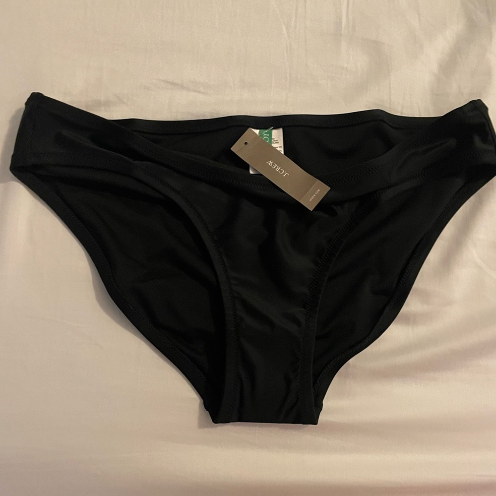 JCrew NWT Full coverage bikini bottom in black